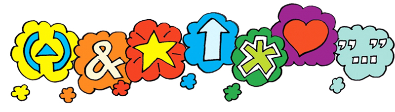 Een slinger van Arbeidsvreugde waar de iconen van de 7 bronnen van arbeidsvreugde te zien zijn.